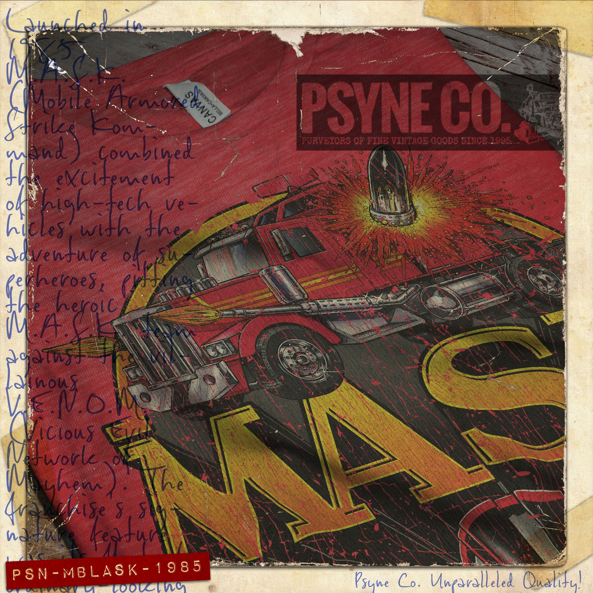 M.A.S.K. - Mobile Armored Strike Kommand 1985 Vintage Men's T-Shirt