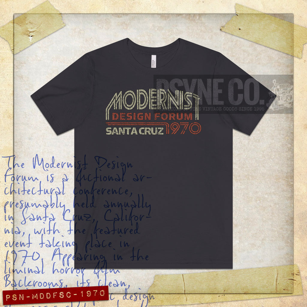 Modernist Design Forum Santa Cruz 1970 Vintage Men's T-Shirt