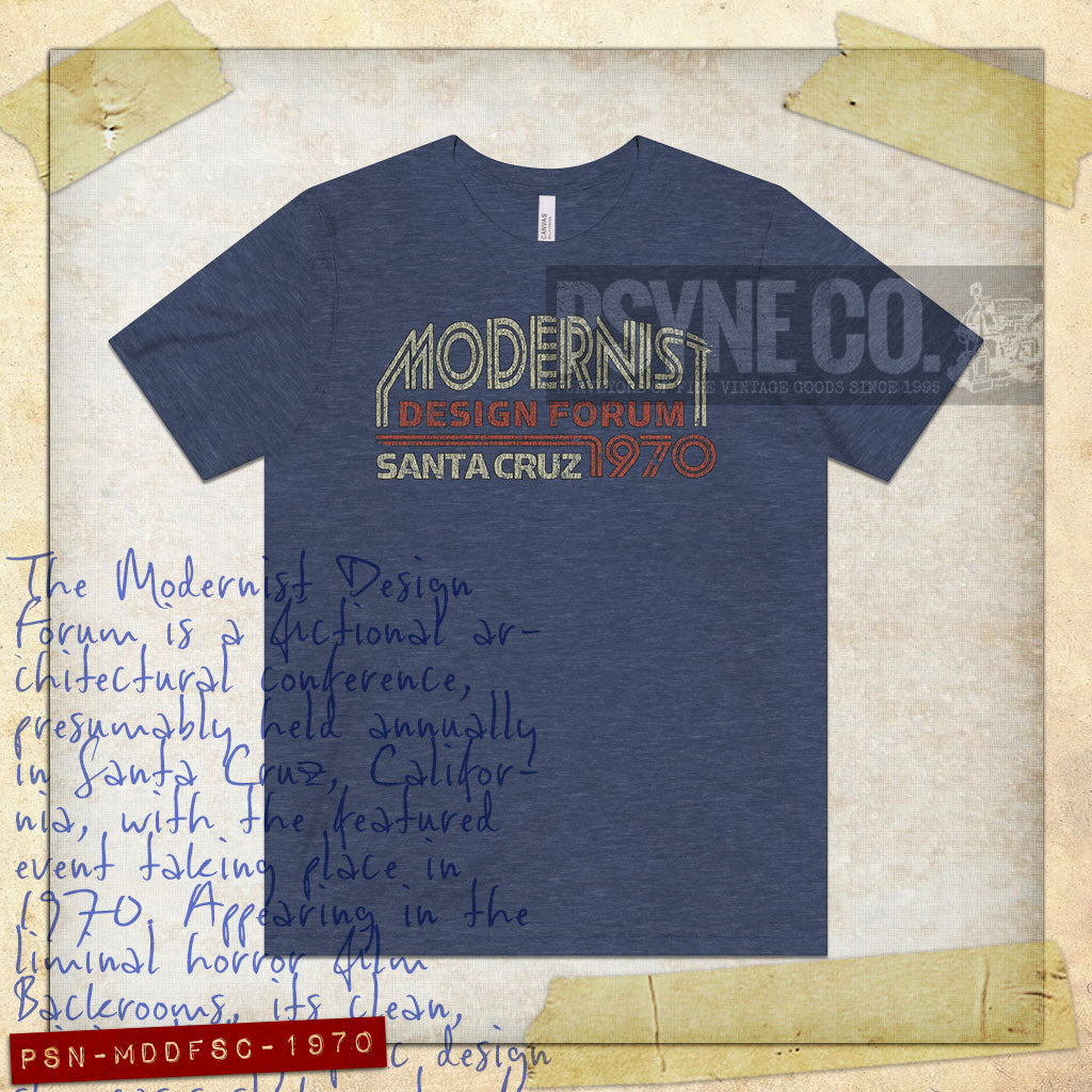 Modernist Design Forum Santa Cruz 1970 Vintage Men's T-Shirt