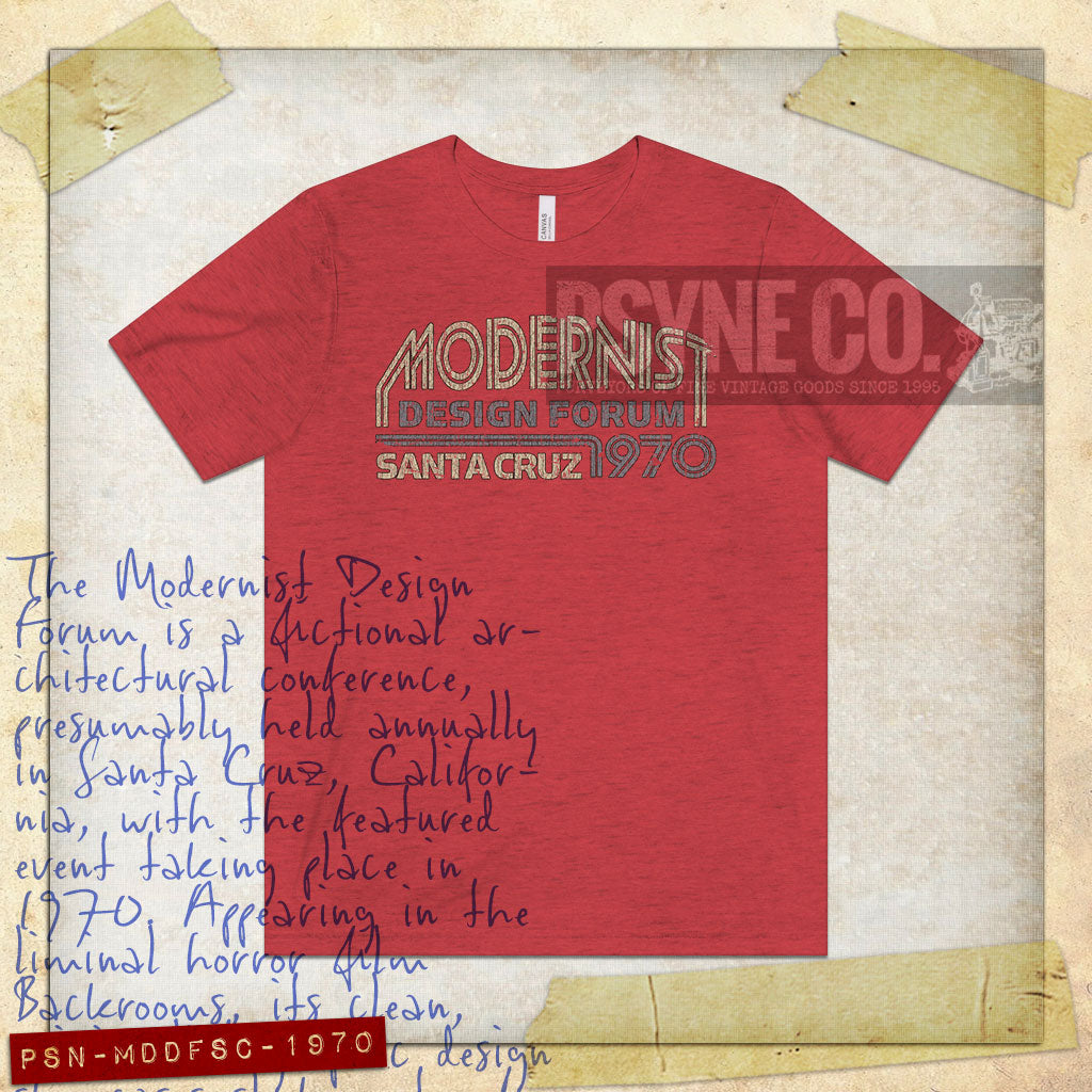Modernist Design Forum Santa Cruz 1970 Vintage Men's T-Shirt