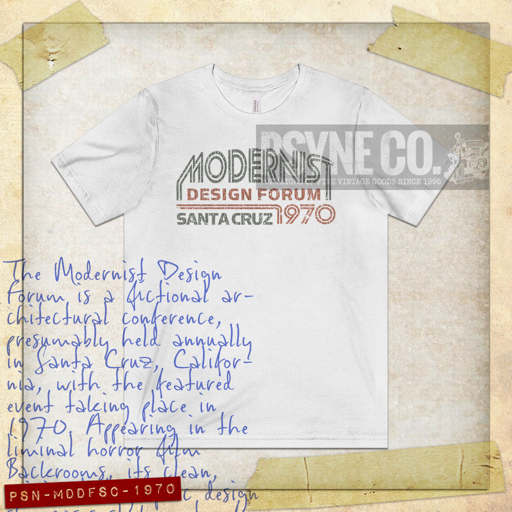 Modernist Design Forum Santa Cruz 1970 Vintage Men's T-Shirt