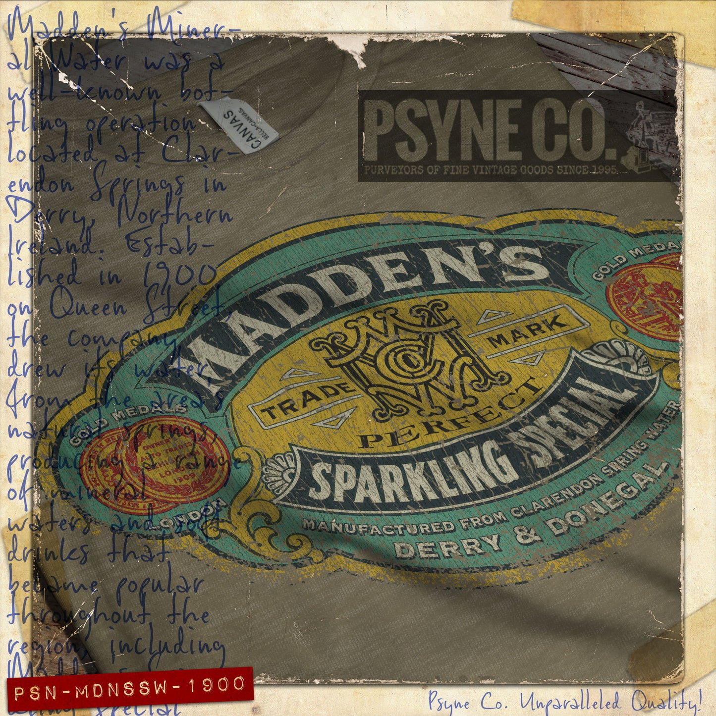 Madden's Sparkling Special Water 1900 Vintage Men’s T-Shirt