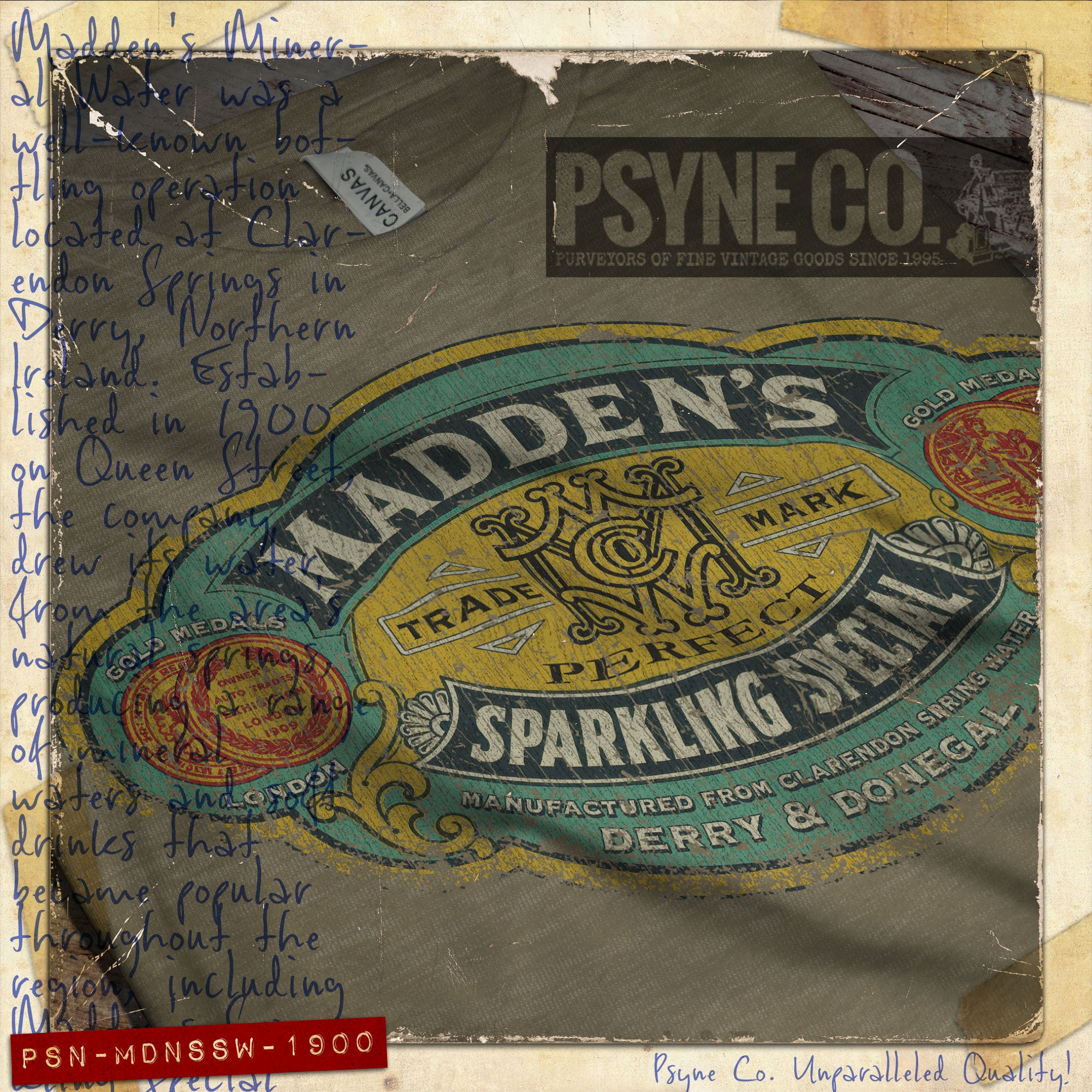 Madden's Sparkling Special Water 1900 Vintage Men’s T-Shirt