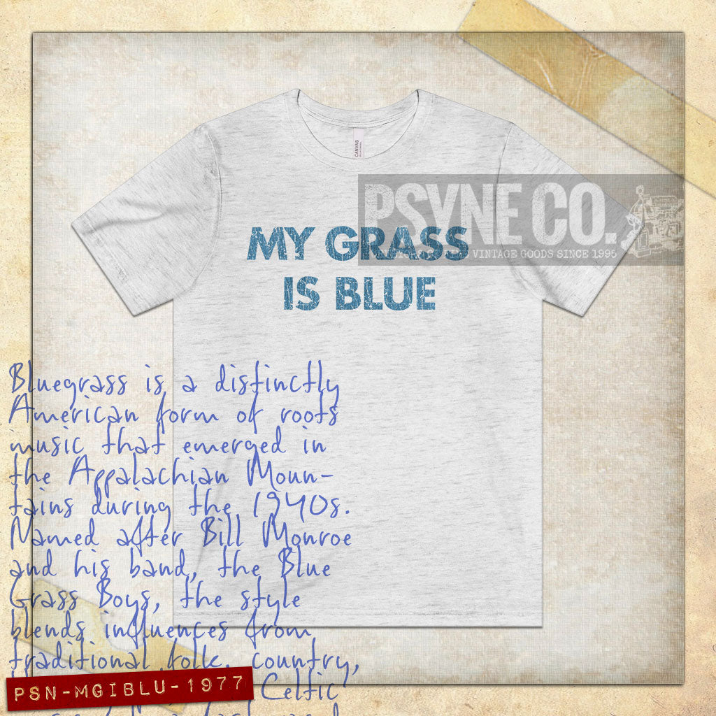 My Grass is Blue 1977 Vintage Men's T-Shirt