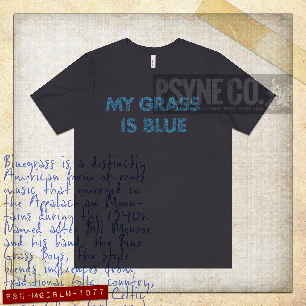 My Grass is Blue 1977 Vintage Men's T-Shirt