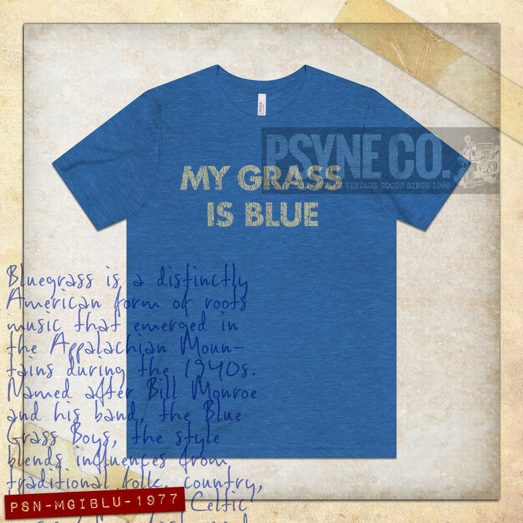 My Grass is Blue 1977 Vintage Men's T-Shirt