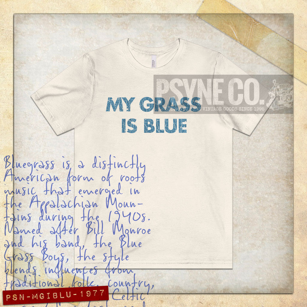 My Grass is Blue 1977 Vintage Men's T-Shirt
