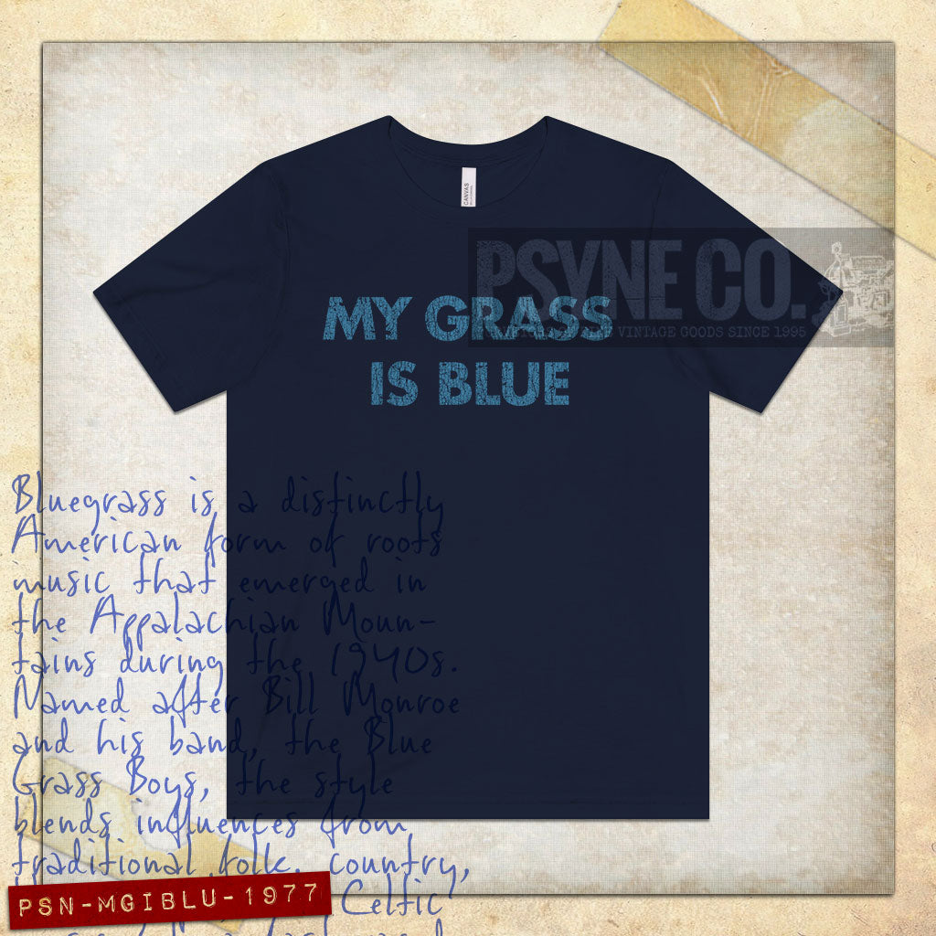 My Grass is Blue 1977 Vintage Men's T-Shirt