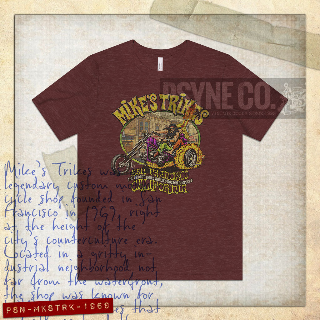 Mike's Trikes San Francisco 1969 Vintage Men's T-Shirt