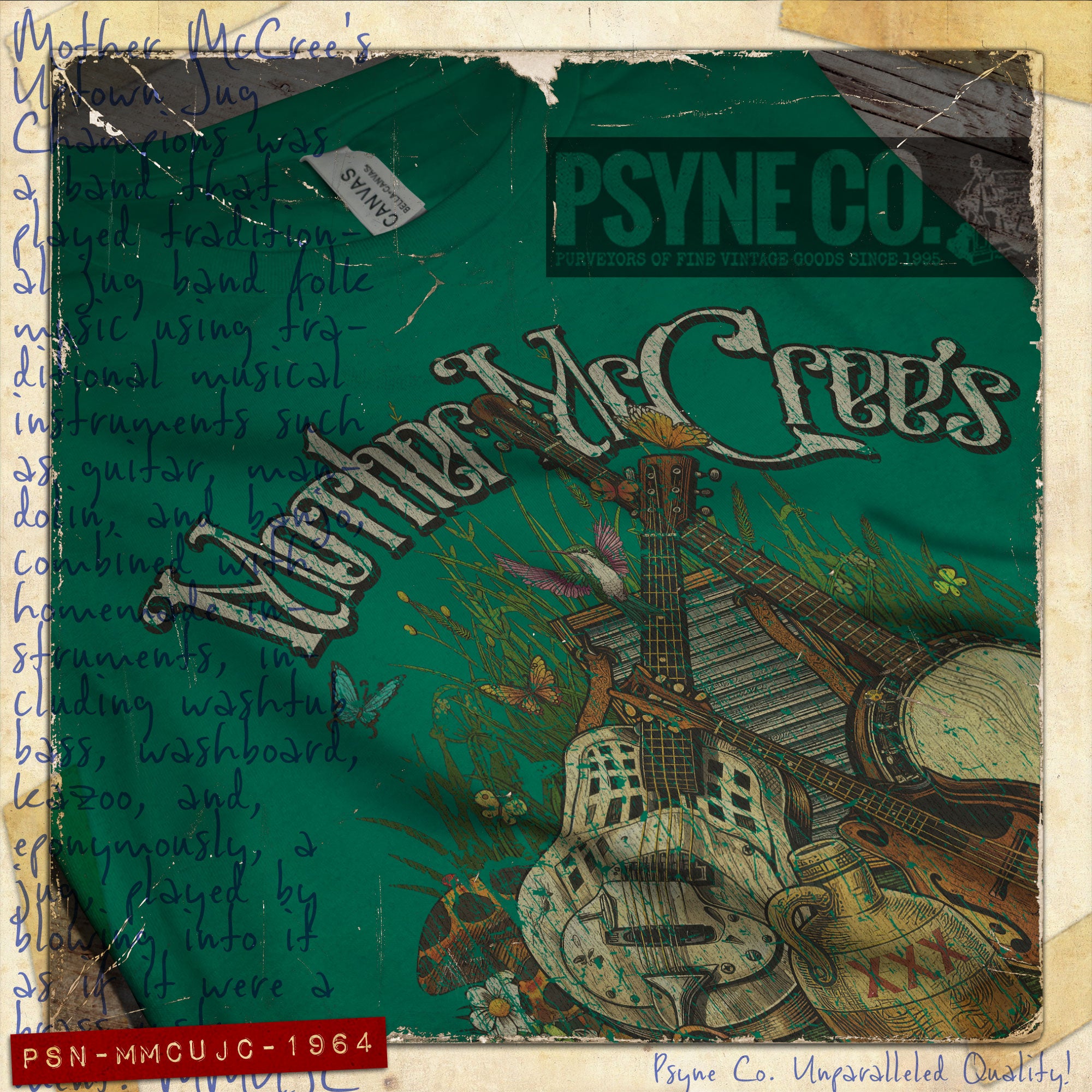 Mother McCree's Uptown Jug Champions 1964 F/B Vintage Men's T-Shirt