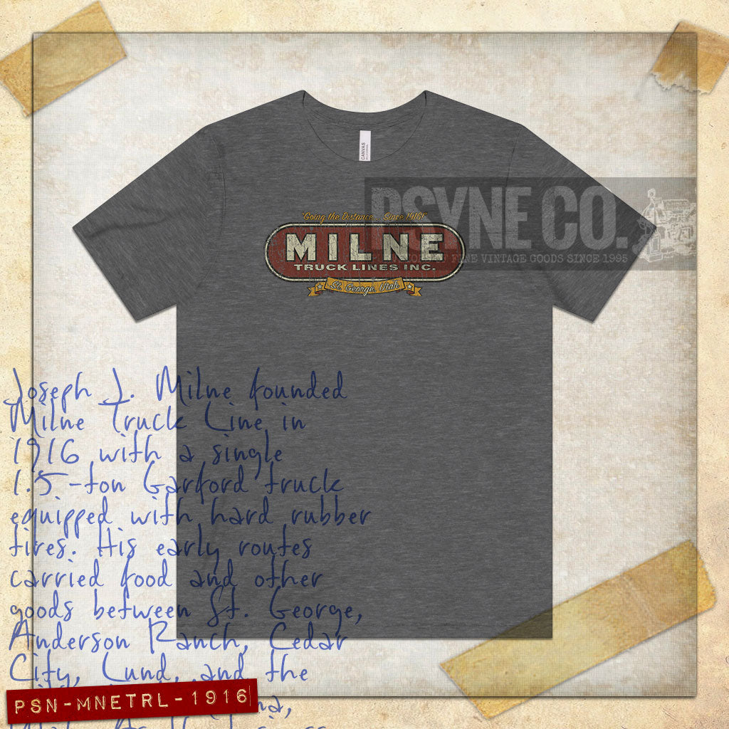 Milne Truck Lines 1916 Vintage Men's T-Shirt