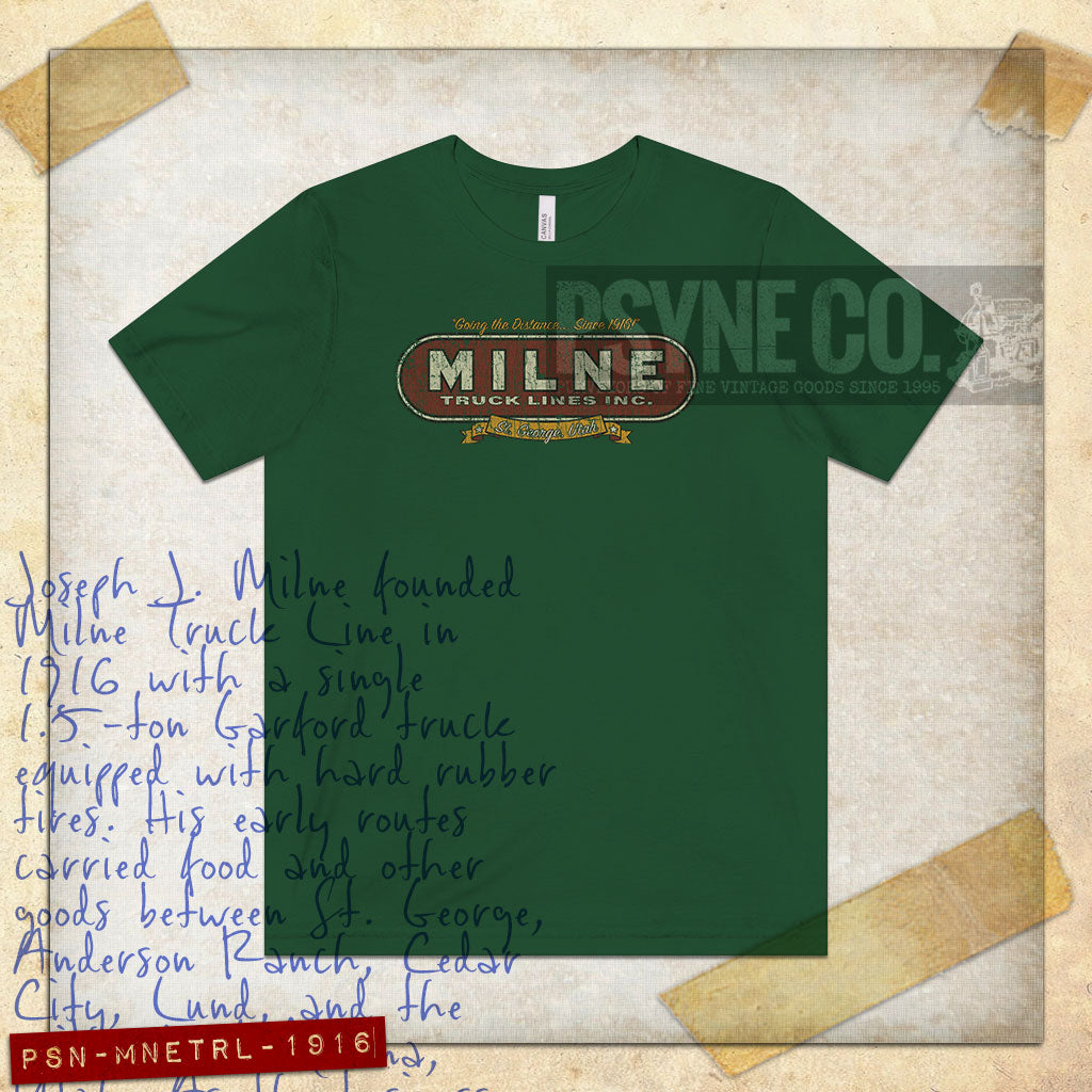 Milne Truck Lines 1916 Vintage Men's T-Shirt