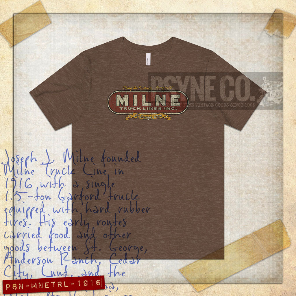 Milne Truck Lines 1916 Vintage Men's T-Shirt