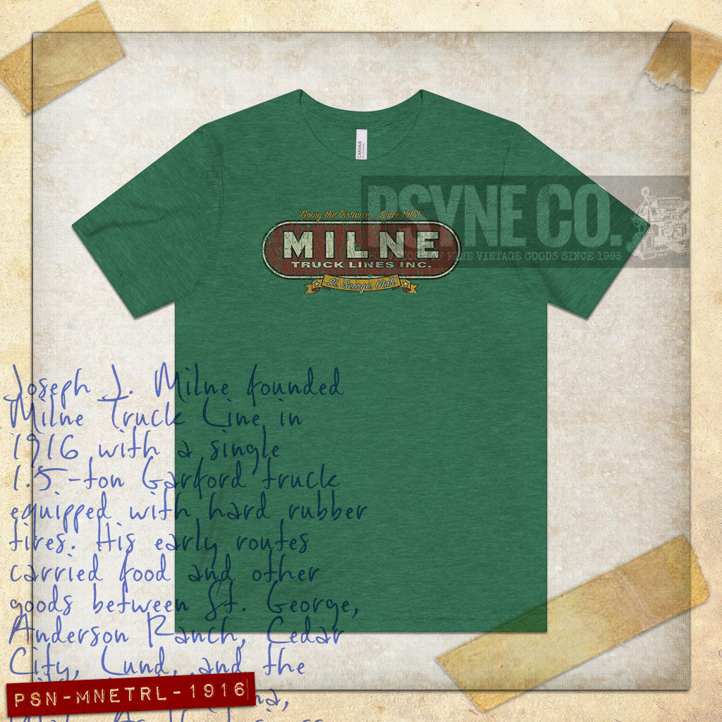 Milne Truck Lines 1916 Vintage Men's T-Shirt