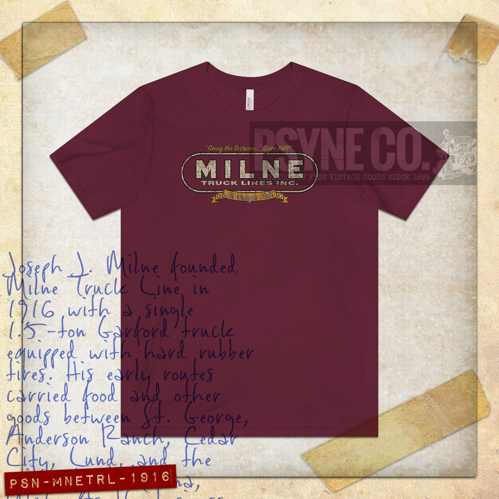 Milne Truck Lines 1916 Vintage Men's T-Shirt