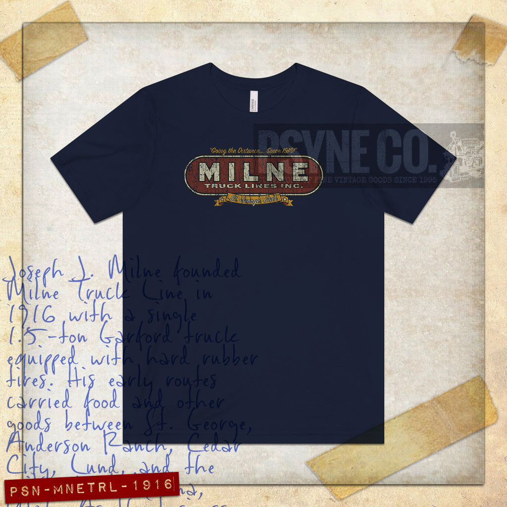Milne Truck Lines 1916 Vintage Men's T-Shirt