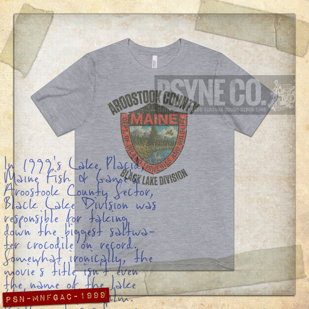 Maine Fish & Game Aroostook County 1999 Vintage Men's T-Shirt