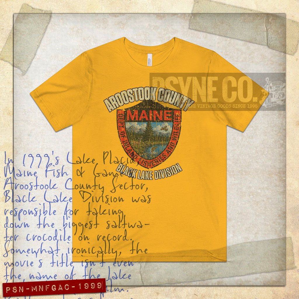 Maine Fish & Game Aroostook County 1999 Vintage Men's T-Shirt
