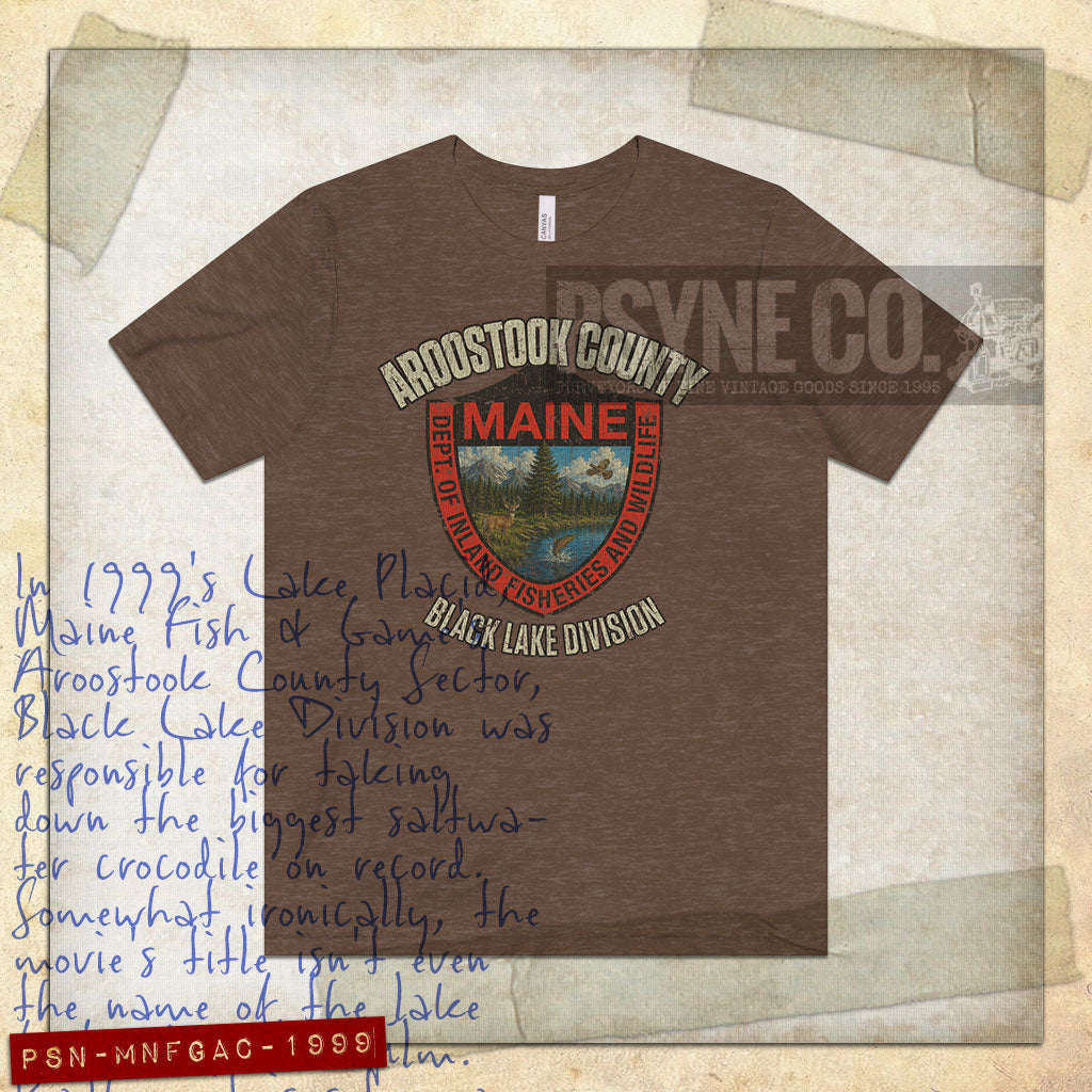 Maine Fish & Game Aroostook County 1999 Vintage Men's T-Shirt
