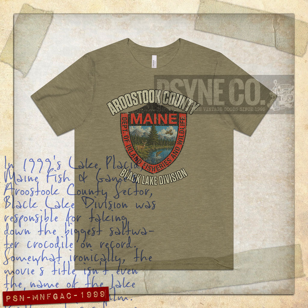 Maine Fish & Game Aroostook County 1999 Vintage Men's T-Shirt