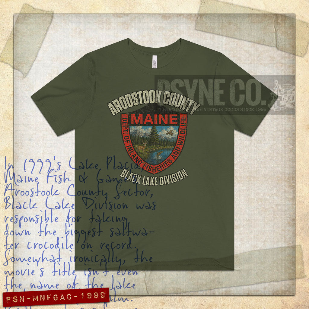 Maine Fish & Game Aroostook County 1999 Vintage Men's T-Shirt