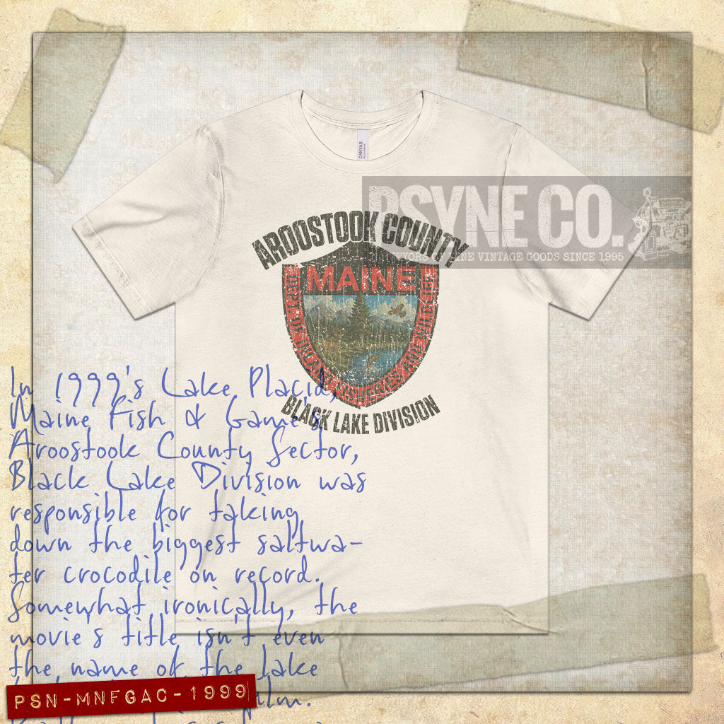 Maine Fish & Game Aroostook County 1999 Vintage Men's T-Shirt