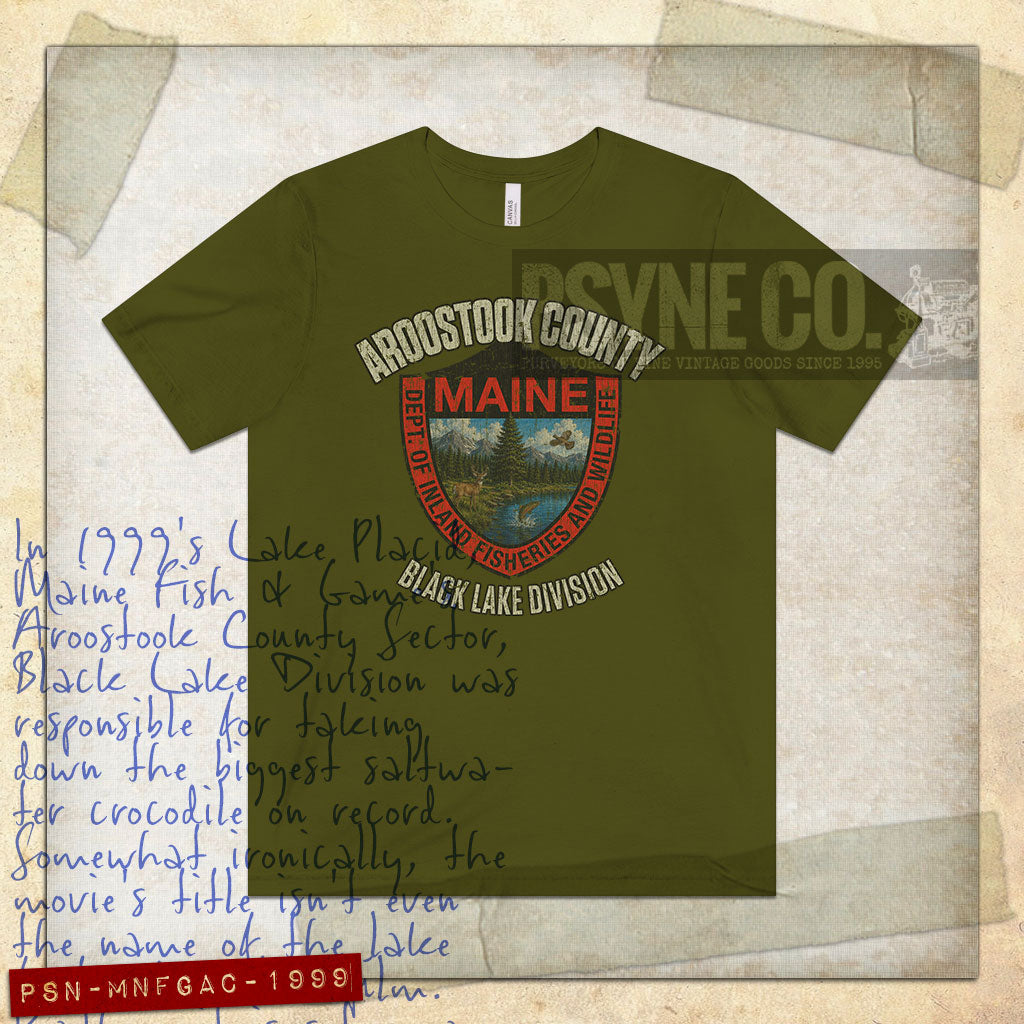 Maine Fish & Game Aroostook County 1999 Vintage Men's T-Shirt