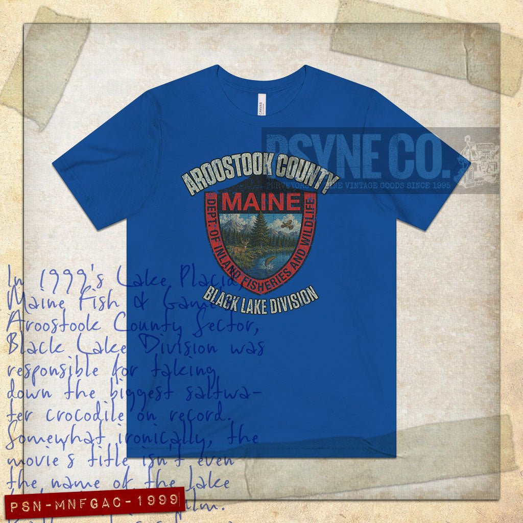 Maine Fish & Game Aroostook County 1999 Vintage Men's T-Shirt