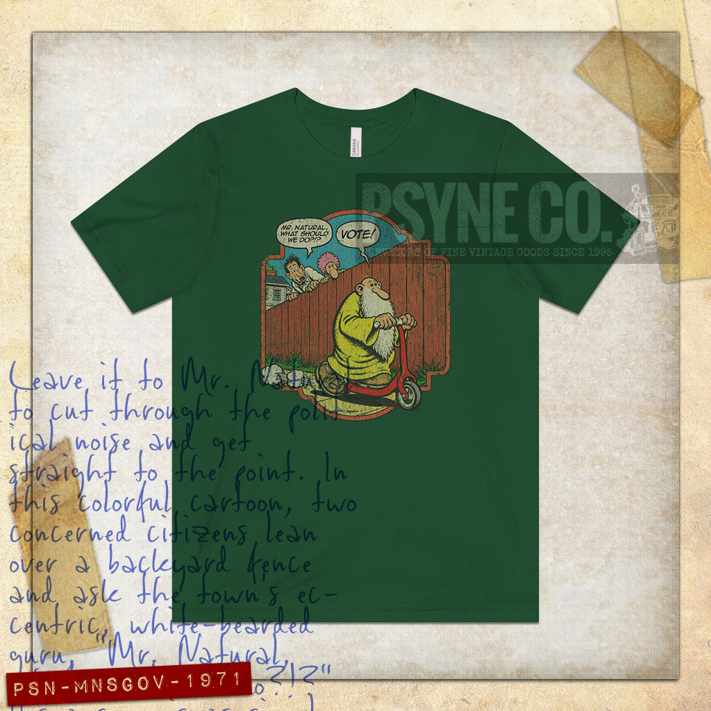 Mr. Natural Says Get Out and Vote 1971 Vintage Men's T-Shirt