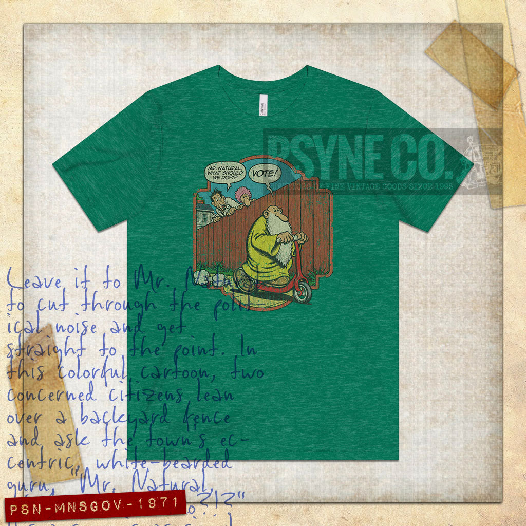 Mr. Natural Says Get Out and Vote 1971 Vintage Men's T-Shirt