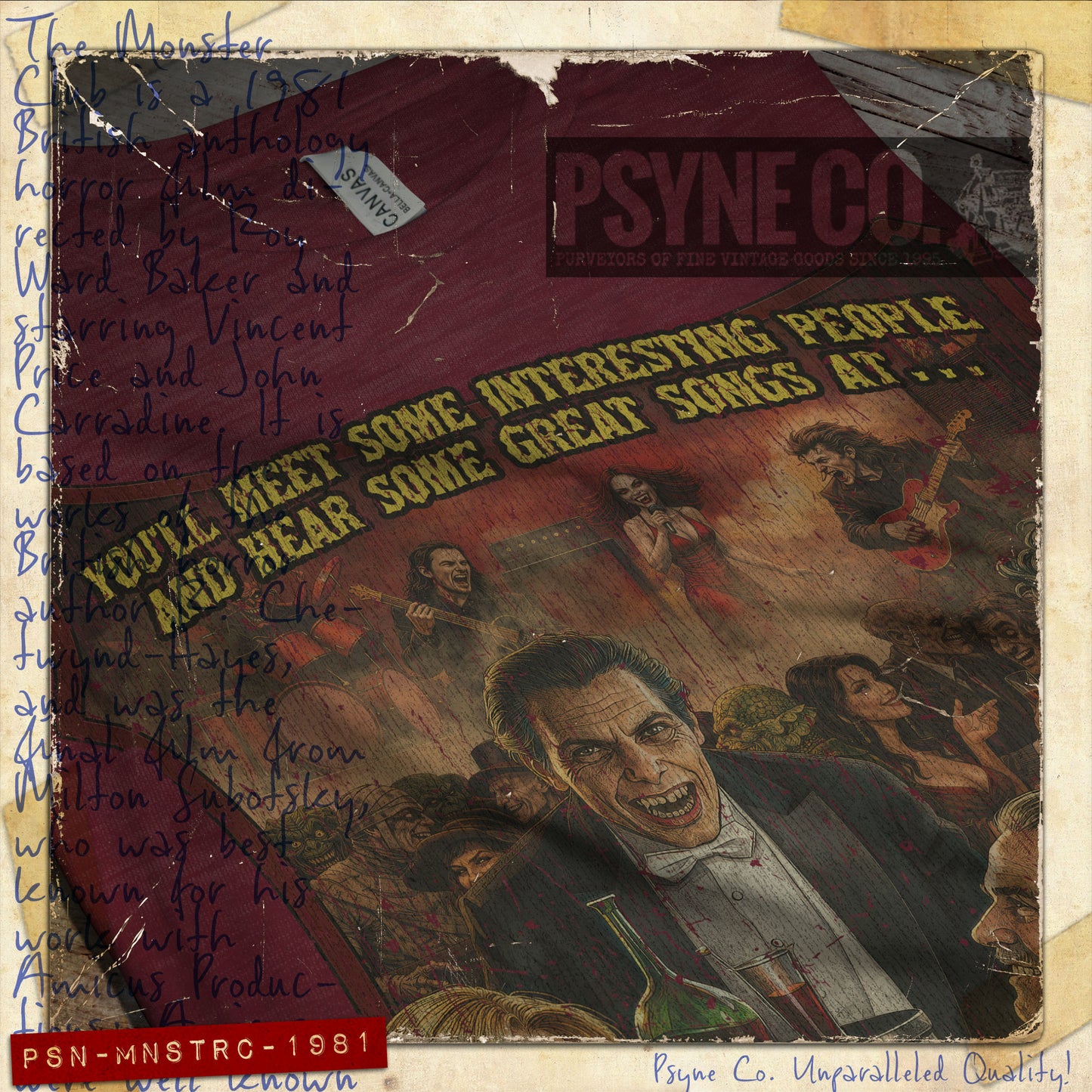 The Monster Club 1981 Vintage Men's T-Shirt