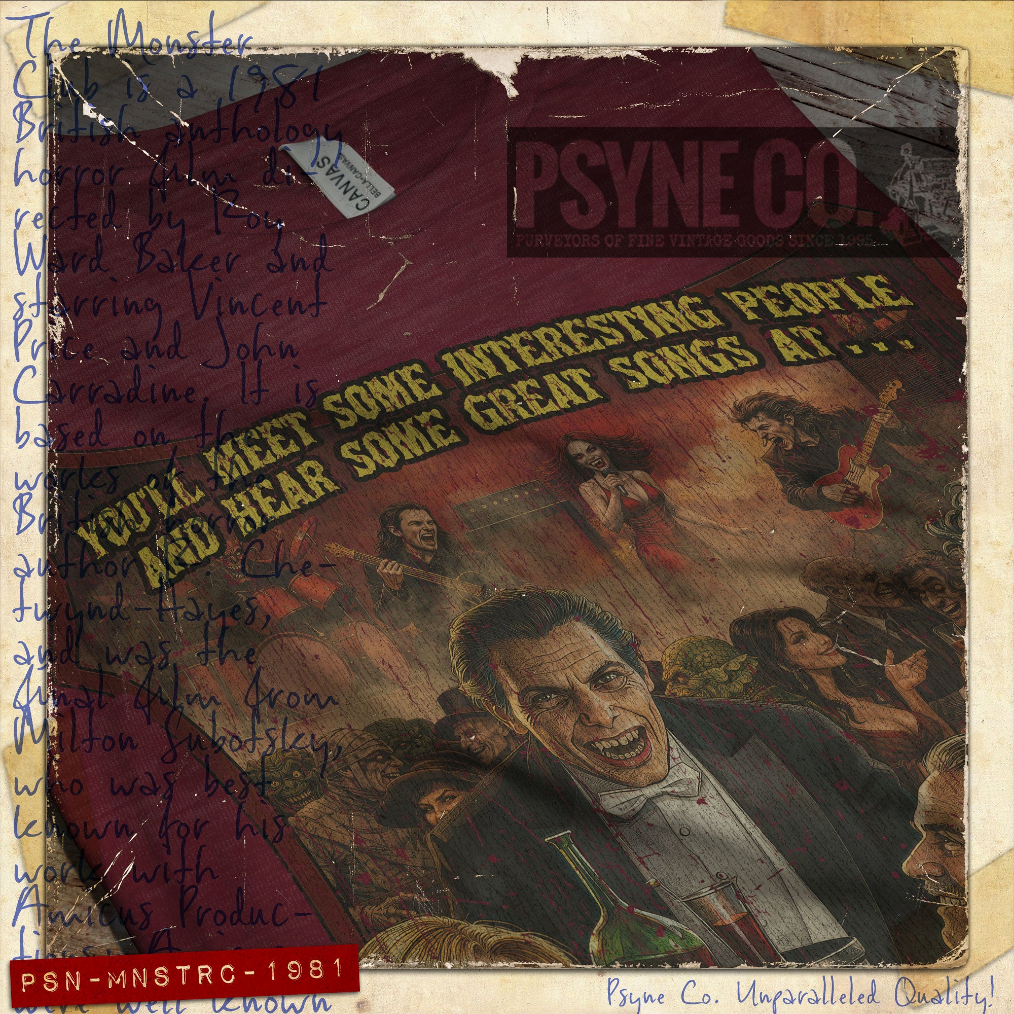 The Monster Club 1981 Vintage Men's T-Shirt