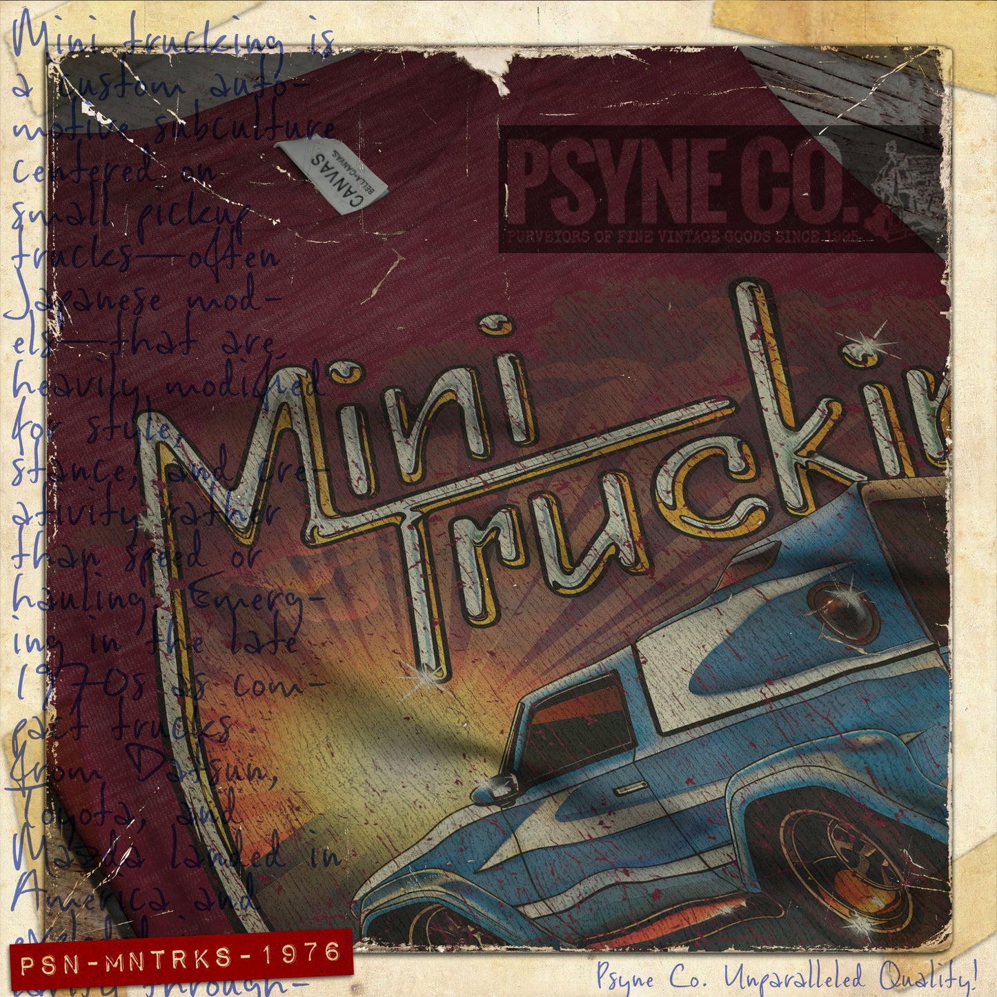 Mini-Truckin Sunrise 1976 Vintage Men's T-Shirt