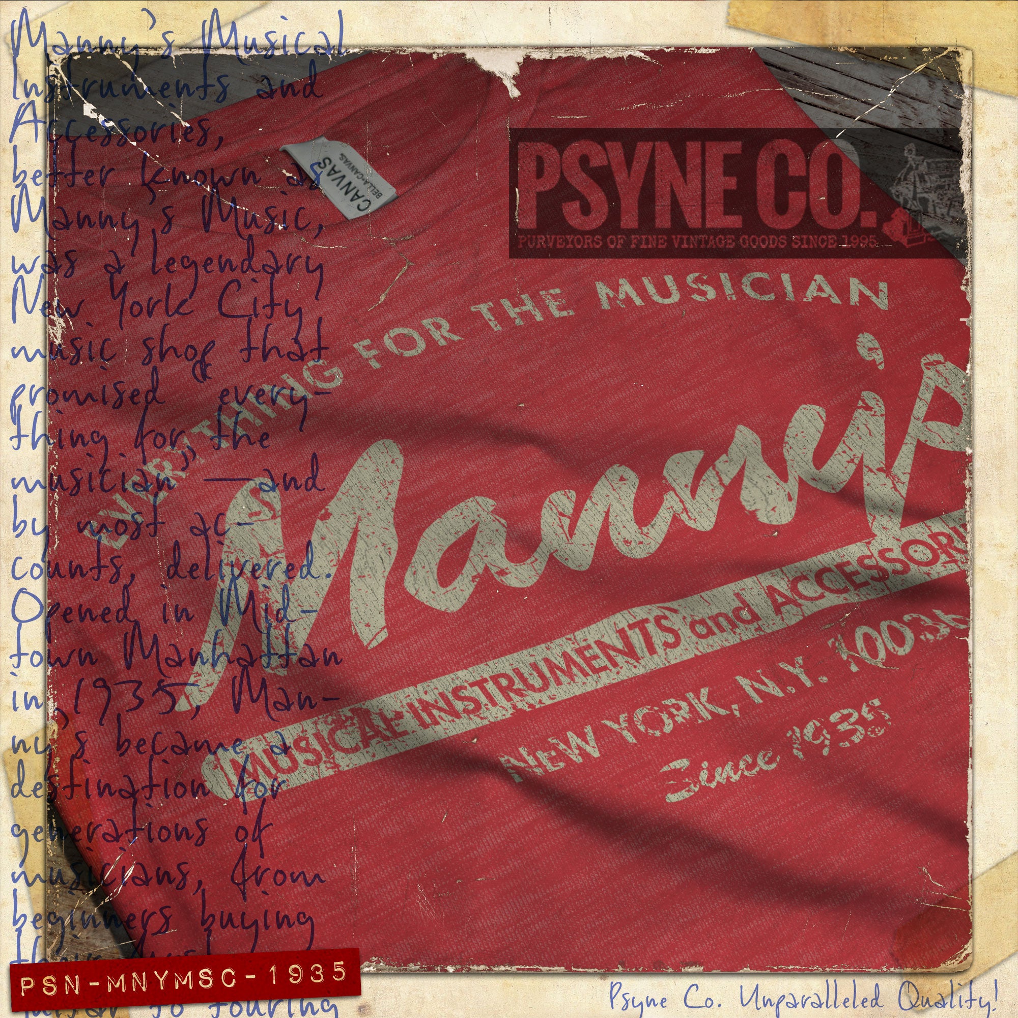Manny's Music 1935 Vintage Men's T-Shirt
