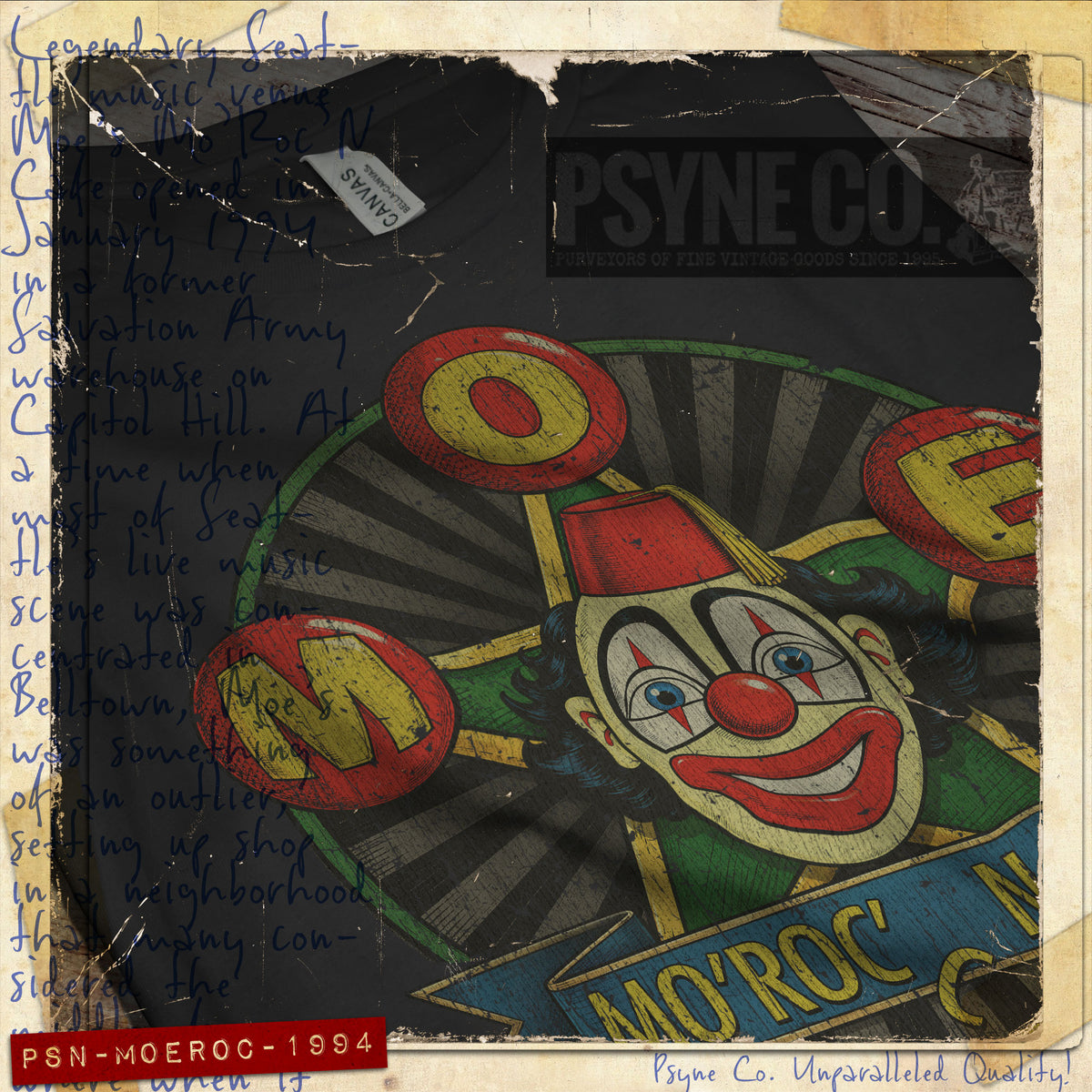 Moe's Mo'Roc'N Cafe 1994 Vintage Men's T-Shirt