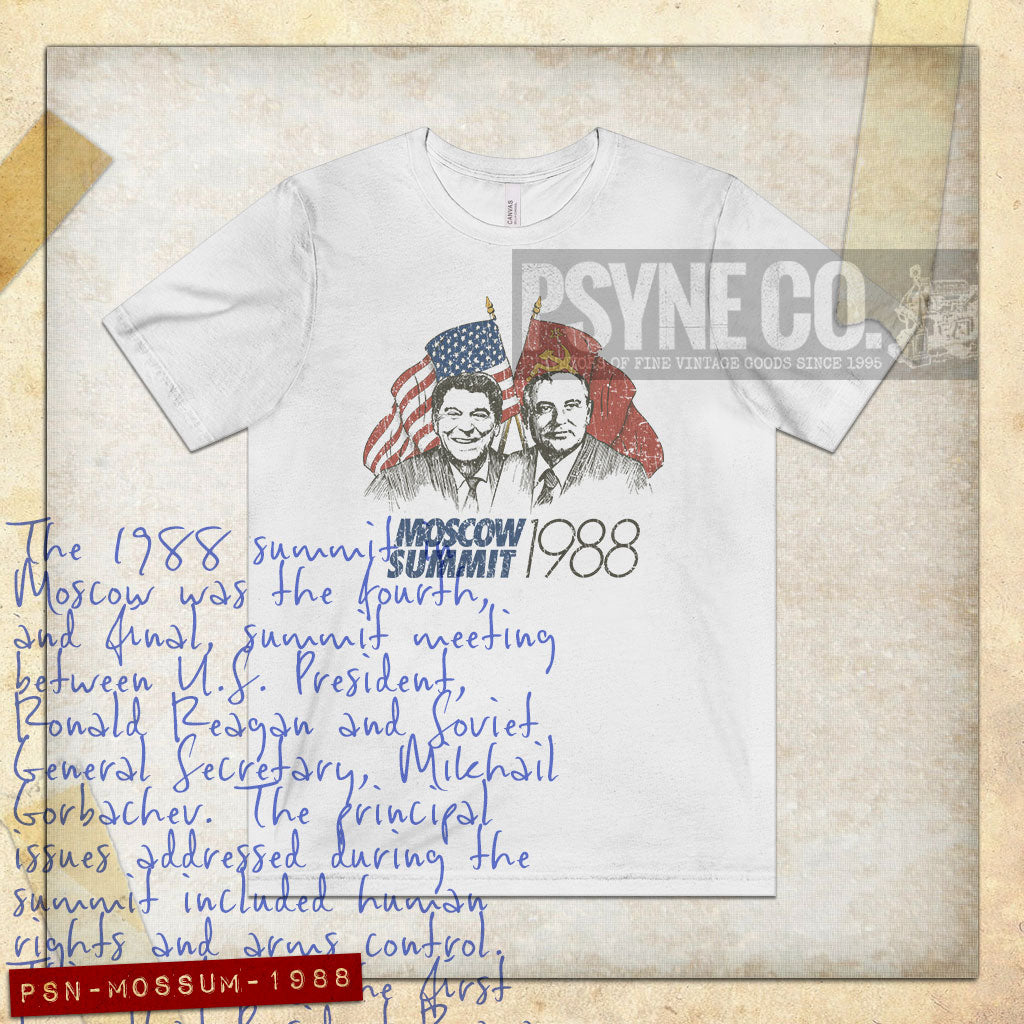Moscow Summit 1988 Vintage Men's T-Shirt