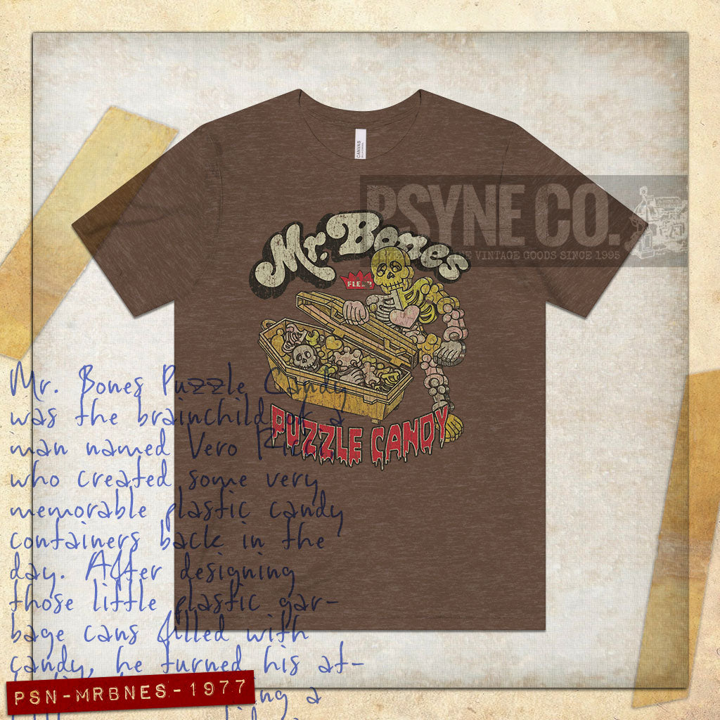 Mr. Bones Puzzle Candy 1977 Vintage Men's T-Shirt