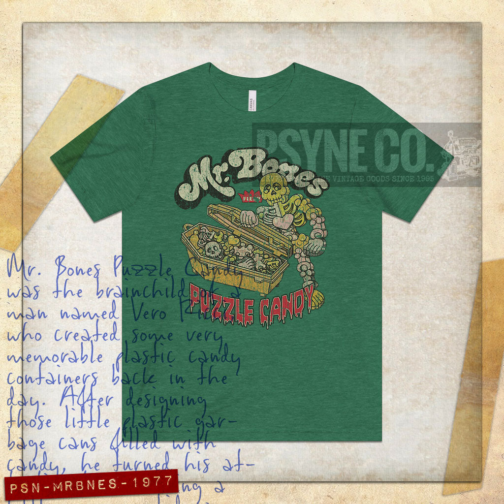 Mr. Bones Puzzle Candy 1977 Vintage Men's T-Shirt