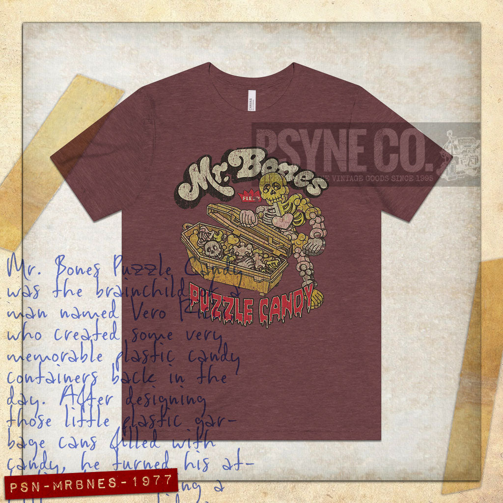 Mr. Bones Puzzle Candy 1977 Vintage Men's T-Shirt