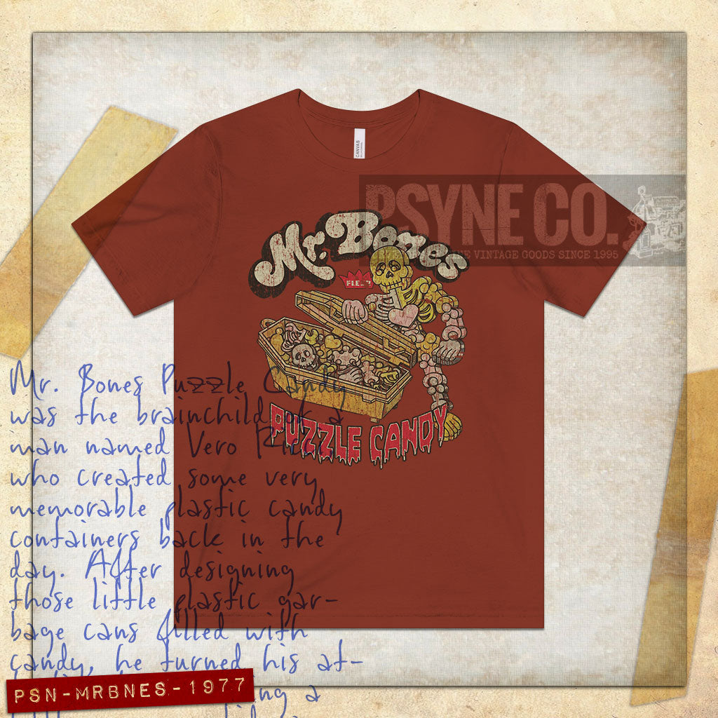Mr. Bones Puzzle Candy 1977 Vintage Men's T-Shirt