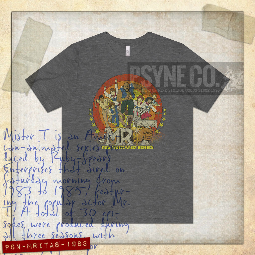 Mister T The Animated Series 1983 Vintage Men's T-Shirt