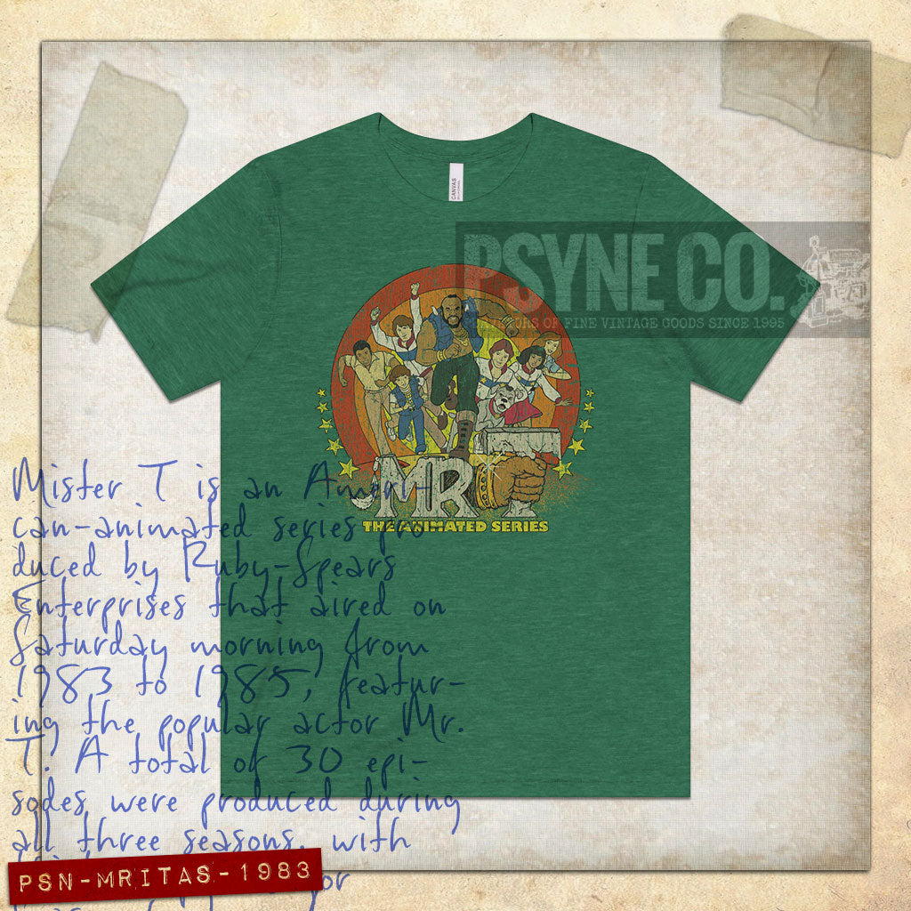Mister T The Animated Series 1983 Vintage Men's T-Shirt