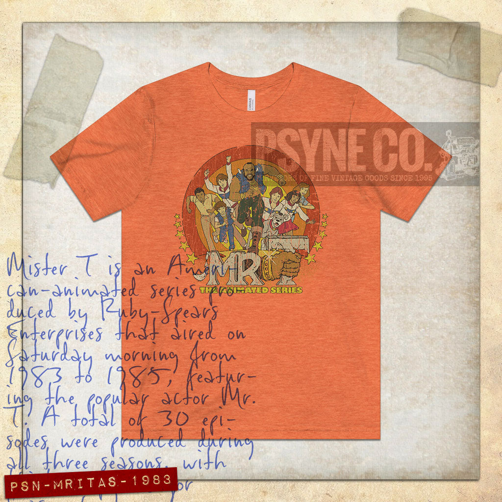 Mister T The Animated Series 1983 Vintage Men's T-Shirt