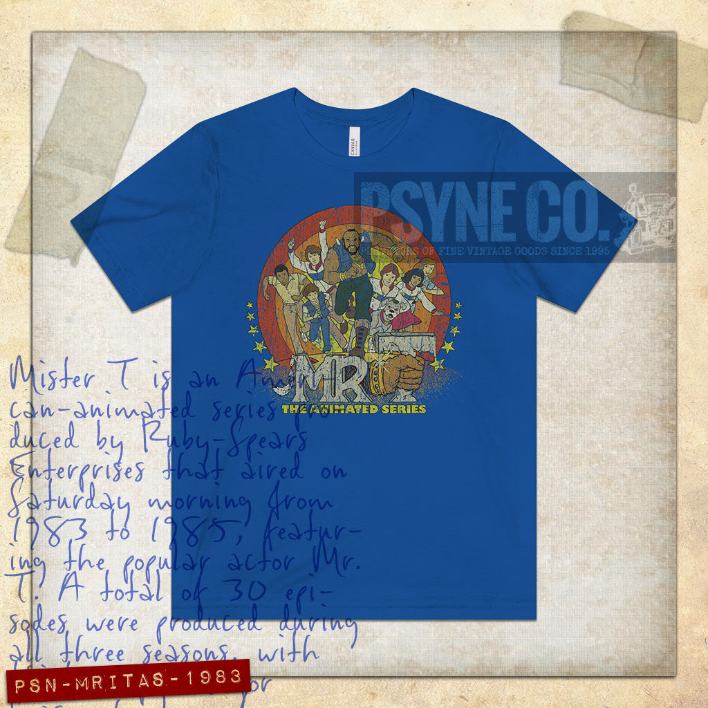 Mister T The Animated Series 1983 Vintage Men's T-Shirt
