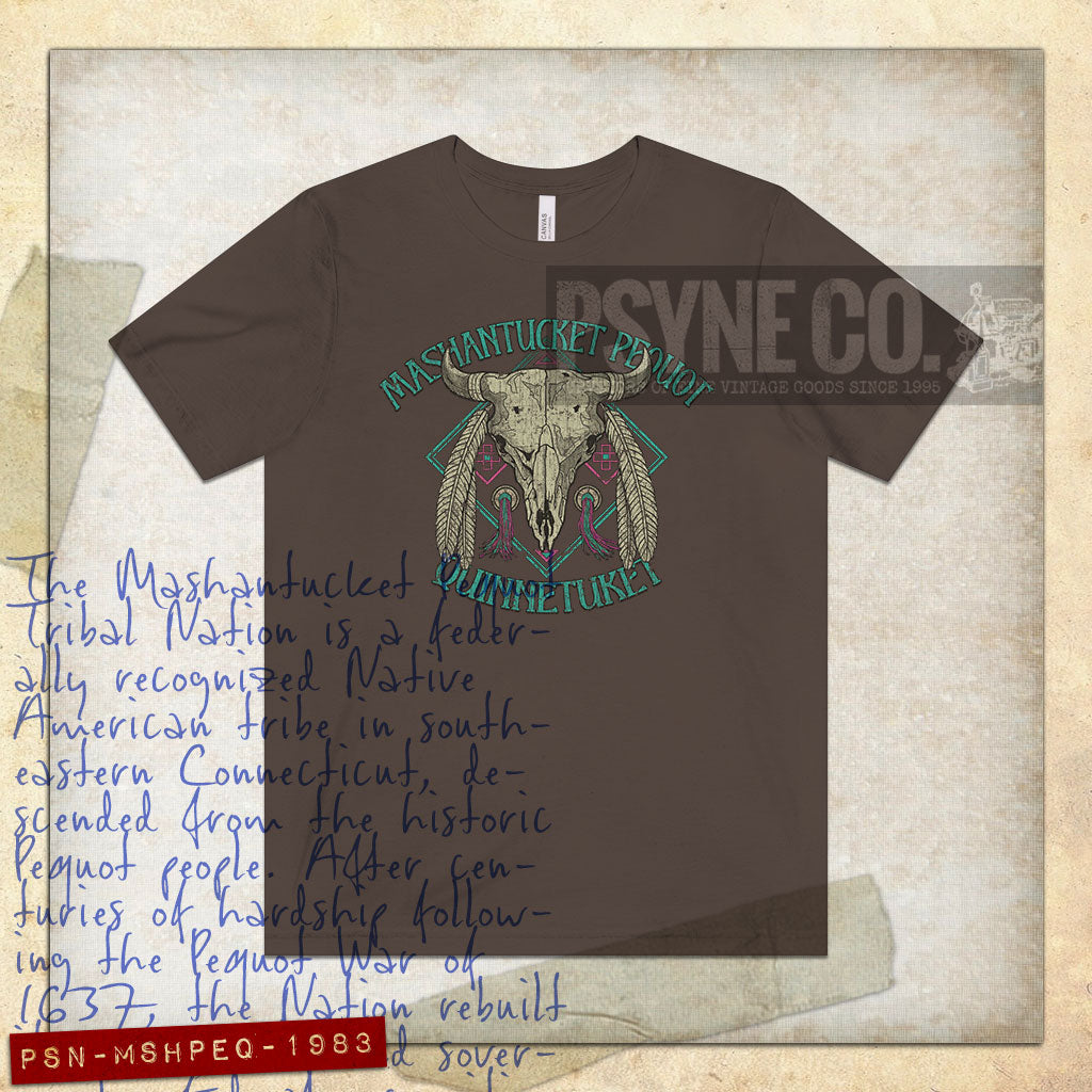 Mashantucket Pequot Quinnetuket 1983 Vintage Men's T-Shirt