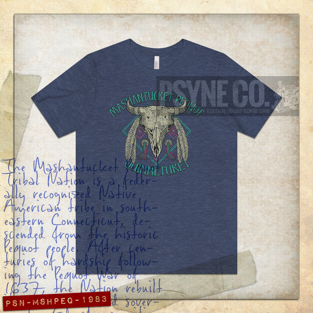 Mashantucket Pequot Quinnetuket 1983 Vintage Men's T-Shirt