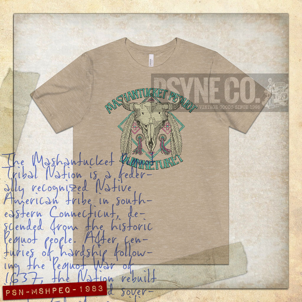 Mashantucket Pequot Quinnetuket 1983 Vintage Men's T-Shirt