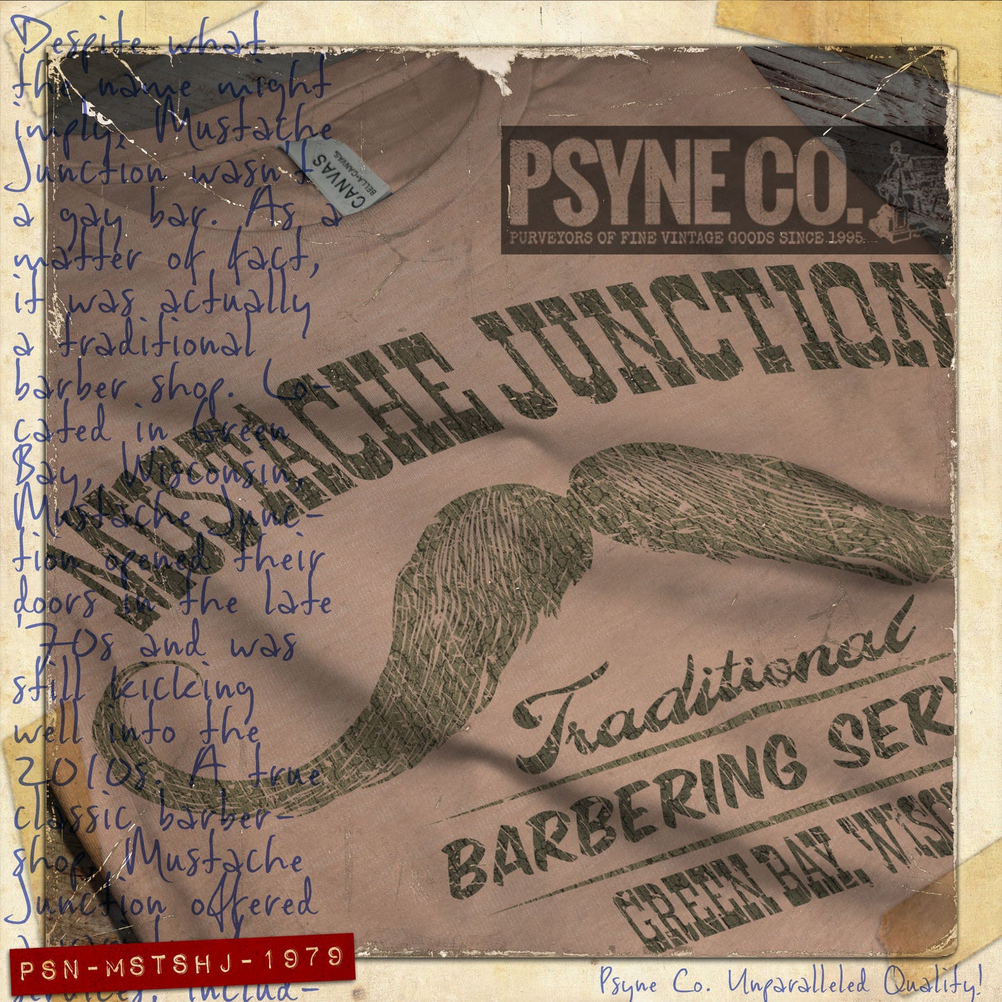 Mustache Junction 1979 Vintage Men's T-Shirt