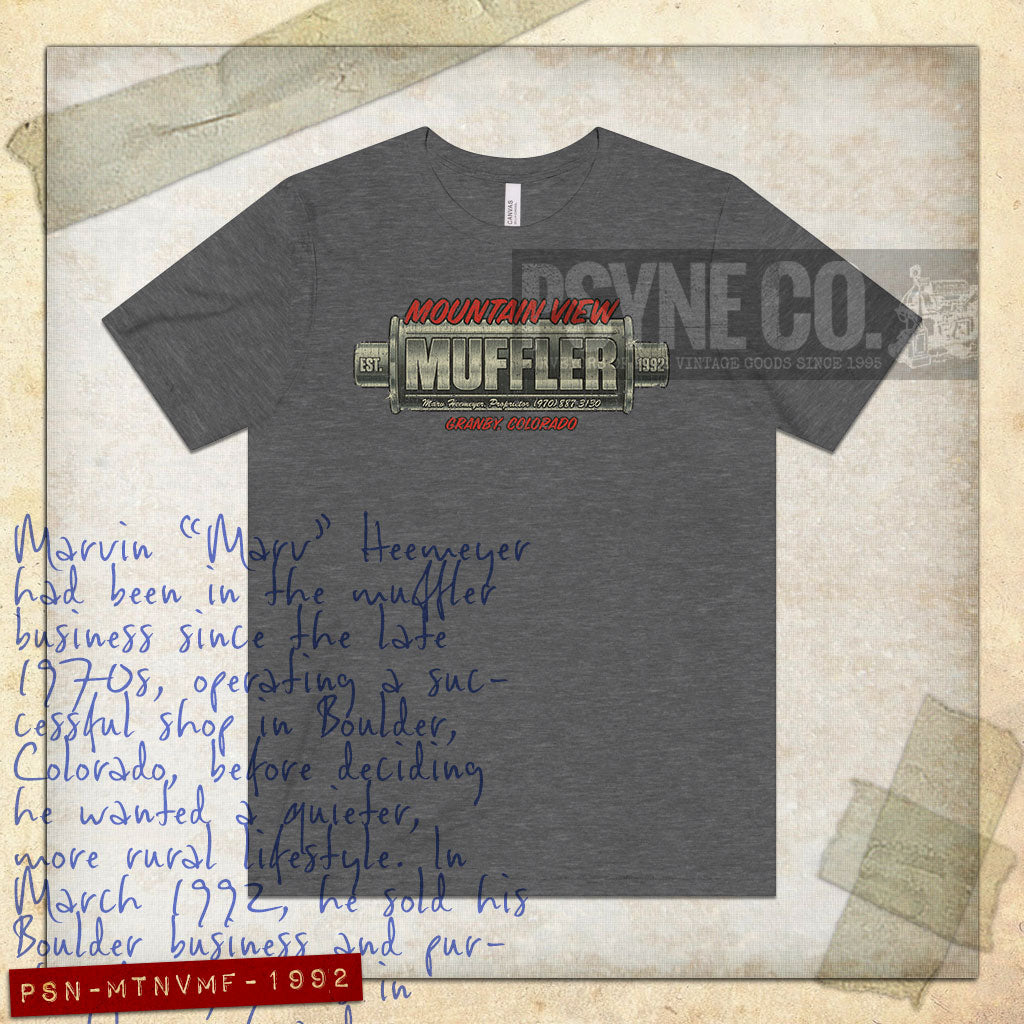 Mountain View Muffler 1992 Vintage Men's T-Shirt