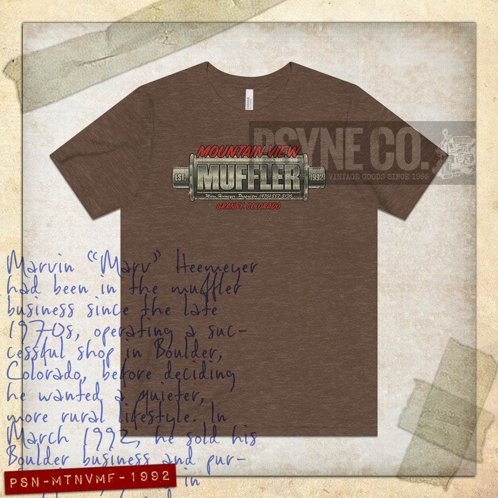 Mountain View Muffler 1992 Vintage Men's T-Shirt